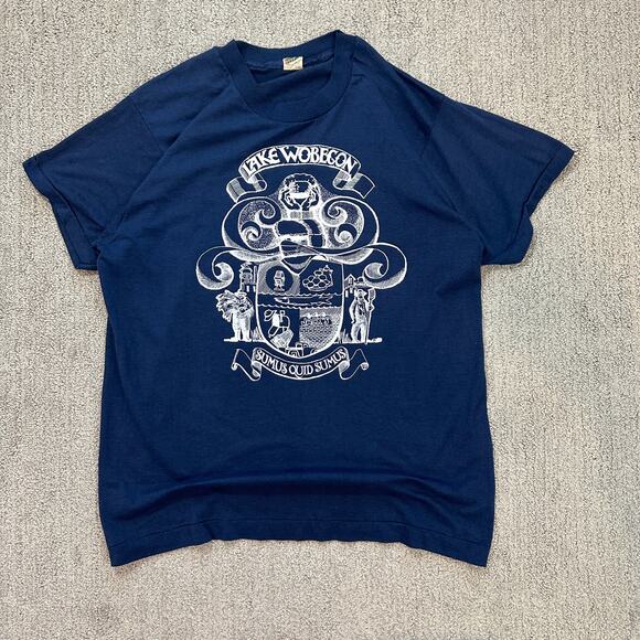Navy True Vintage Single Stitch Graphic Tee T-Shirt - Picture 1 of 6